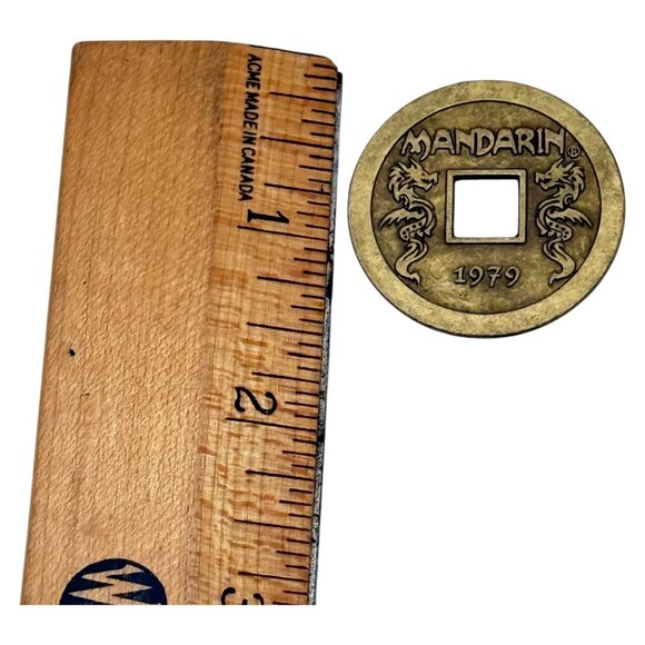 Manderin Token 1979 No Cash Value Metal Exonumia Lucky Token - Picture 4 of 5